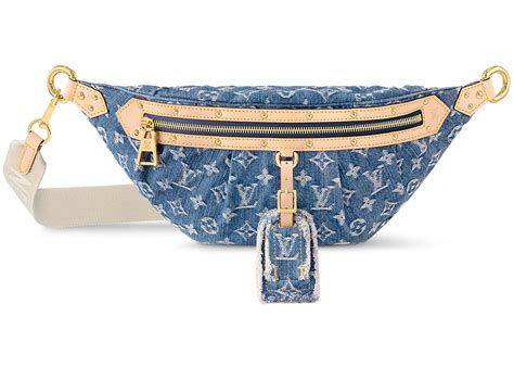 lv denim bumbag